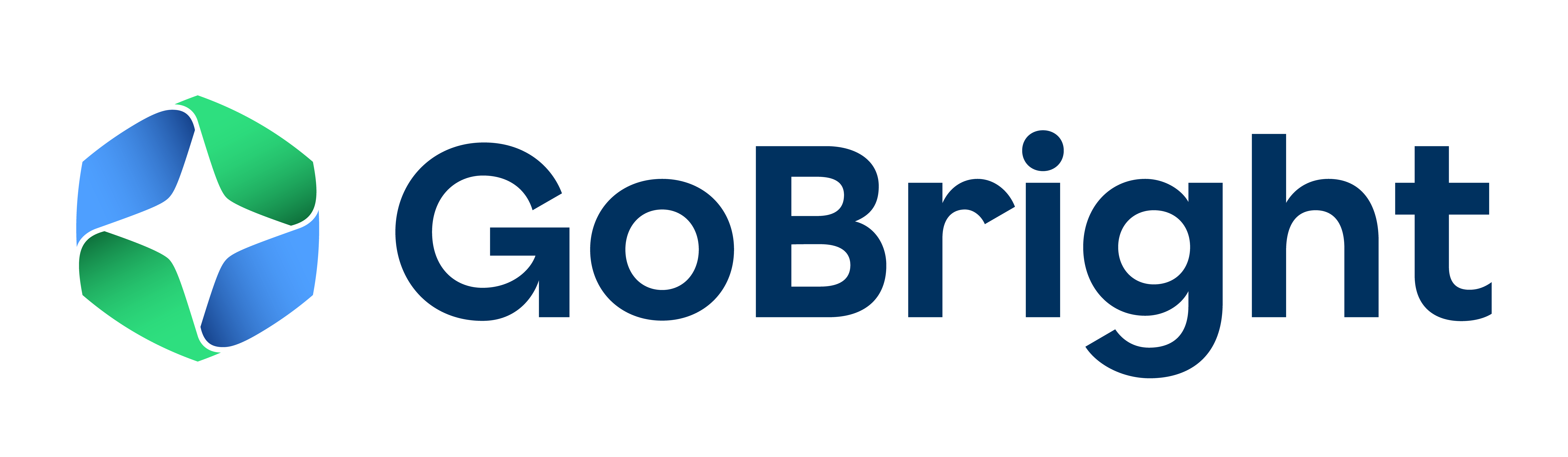 GoBright Symbol Wordmark Pantone Symbol Wordmark Full Color Blue